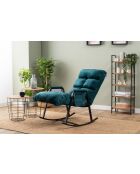 Fauteuil à bascule Lena Single vert pétrole - l. 60 cm x P. 60 cm x P. 35 cm