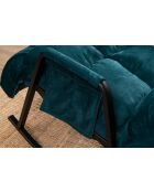 Fauteuil à bascule Lena Single vert pétrole - l. 60 cm x P. 60 cm x P. 35 cm