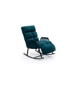 Fauteuil à bascule Lena Single vert pétrole - l. 60 cm x P. 60 cm x P. 35 cm