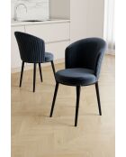 Set di 2 sedie Risa nere antracite - L.45 cm x H. 87 cm x P. 41 cm