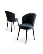 Set di 2 sedie Risa nere antracite - L.45 cm x H. 87 cm x P. 41 cm