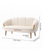 White Star 2-Sitzer-Sofa, B 128 cm x H 102 cm x T 65 cm