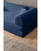Marineblaues 3-Sitzer-Schlafsofa - L. 190 cm x T. 90 cm x H. 36 cm