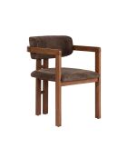 Chaise Toscane brun/noyer - l. 54 cm x H. 76 cm x P. 54 cm