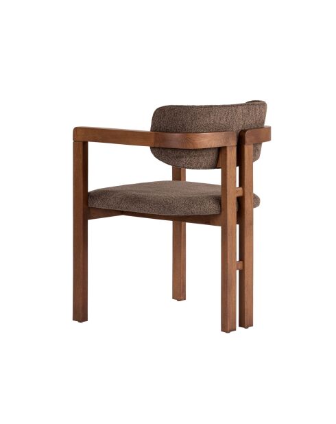 Chaise Toscane brun/noyer - l. 54 cm x H. 76 cm x P. 54 cm