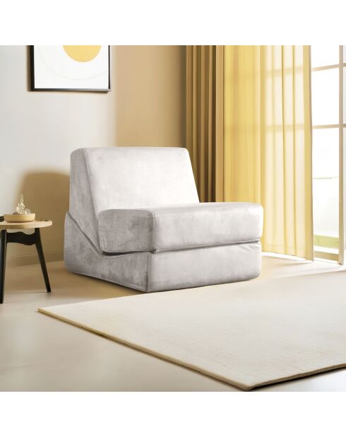 Divano letto convertibile Origami a 1 posto crema - L. 70 cm x l. 100 cm x H. 70 cm