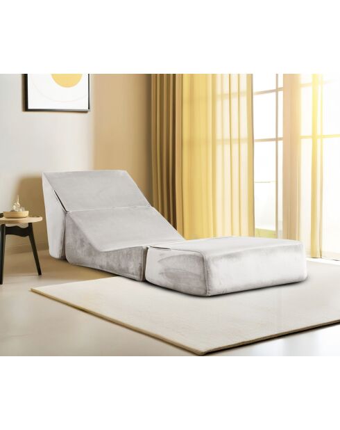 Divano letto convertibile Origami a 1 posto crema - L. 70 cm x l. 100 cm x H. 70 cm