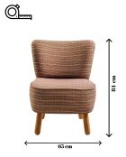 Fauteuil Saga Nostalgique marron - l.43 cm x H. 35 cm x P. 33 cm