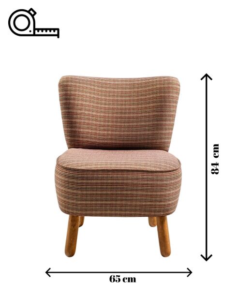 Fauteuil Saga Nostalgique marron - l.43 cm x H. 35 cm x P. 33 cm