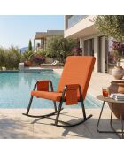 Sedia a dondolo da giardino Oden Outdoor dorato-arancio - L. 60 cm x P 50 cm x H. 65 cm
