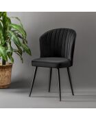 Set aus 2 schwarzen Rubi-Stühlen - L. 52 cm x H. 85 cm x T. 42 cm