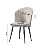 Set aus 2 schwarzen Rubi-Stühlen - L. 52 cm x H. 85 cm x T. 42 cm