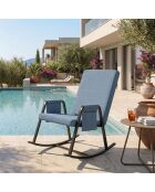 Mecedora de jardín Oden Outdoor gris, 60 cm de largo x 50 cm de profundidad x 65 cm de alto