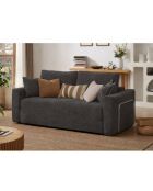 Divano letto a 2 posti Wello antracite - L.160 cm x P. 70 cm x H 35 cm