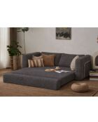 Divano letto a 2 posti Wello antracite - L.160 cm x P. 70 cm x H 35 cm