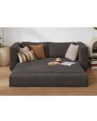 Divano letto a 2 posti Wello antracite - L.160 cm x P. 70 cm x H 35 cm