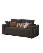 Divano letto a 2 posti Wello antracite - L.160 cm x P. 70 cm x H 35 cm