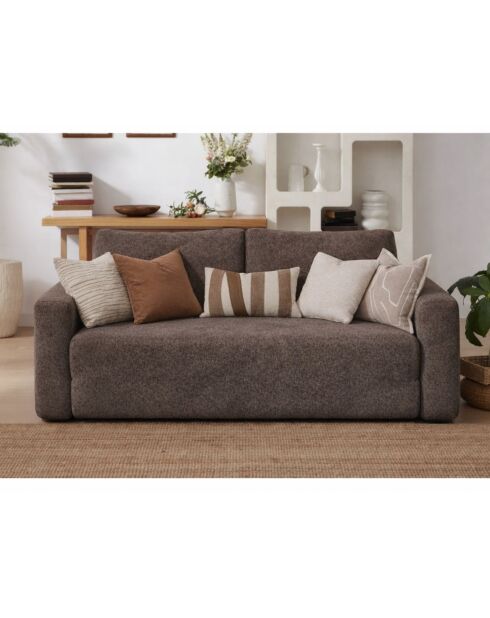 Sofá cama Wello marrón de 2 plazas, 160 cm de largo x 70 cm de profundidad x 35 cm de alto