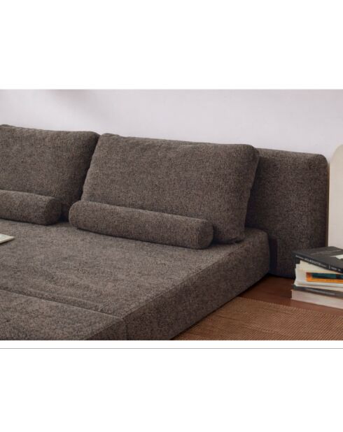 Sofá cama Wello marrón de 2 plazas, 160 cm de largo x 70 cm de profundidad x 35 cm de alto