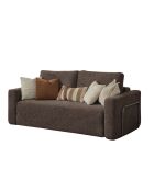 Sofá cama Wello marrón de 2 plazas, 160 cm de largo x 70 cm de profundidad x 35 cm de alto