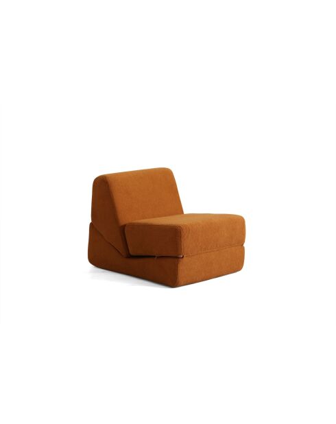 Origami ausziehbares 1-Sitzer-Schlafsofa, mattorange, L 70 cm x B 100 cm x H 70 cm