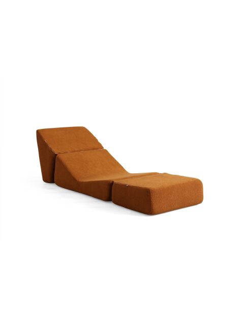 Origami ausziehbares 1-Sitzer-Schlafsofa, mattorange, L 70 cm x B 100 cm x H 70 cm