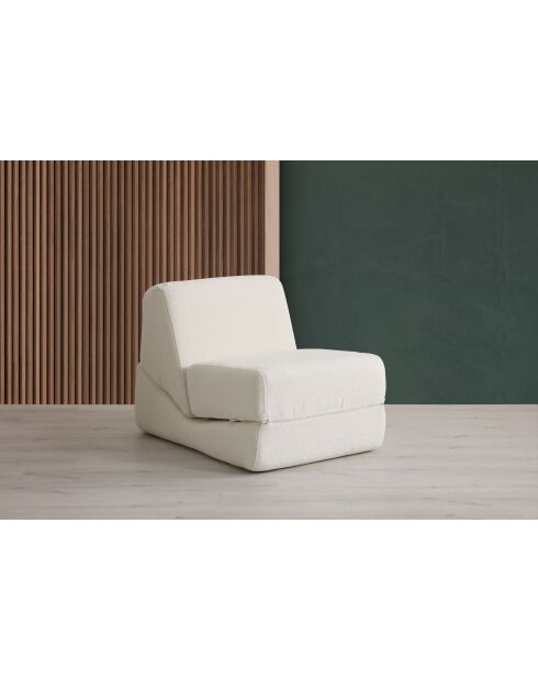 Ausziehbares Origami-Einzelschlafsofa weiß - L. 70 cm x L. 100 cm x H. 70 cm