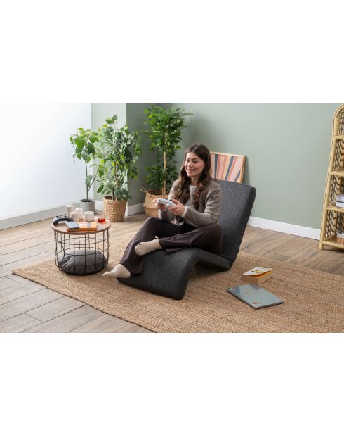 Dunkelgraues 1-Sitzer-Schlafsofa Nami — B. 55 cm x T 50 cm x T. 35 cm