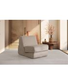 Divano letto convertibile Origami a 1 posto crema lucida - L. 70 cm x L. 100 cm x H. 70 cm