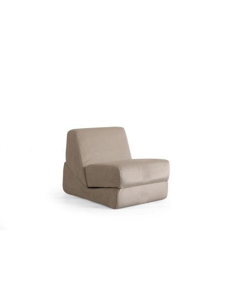 Divano letto convertibile Origami a 1 posto crema lucida - L. 70 cm x L. 100 cm x H. 70 cm