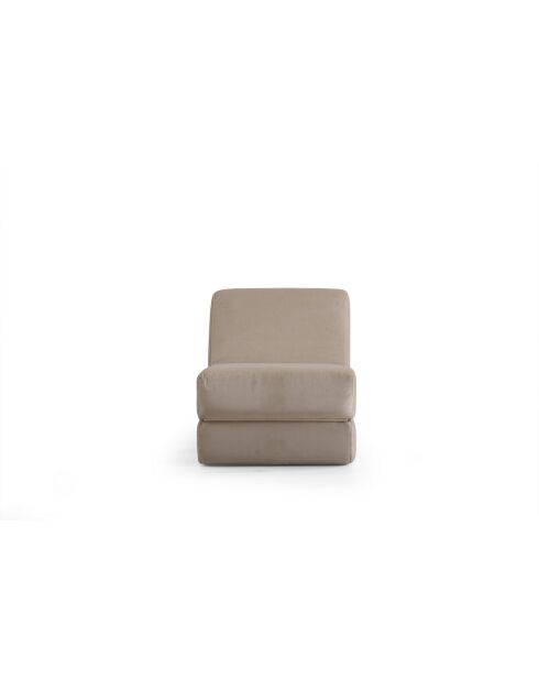 Divano letto convertibile Origami a 1 posto crema lucida - L. 70 cm x L. 100 cm x H. 70 cm