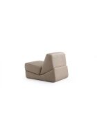 Divano letto convertibile Origami a 1 posto crema lucida - L. 70 cm x L. 100 cm x H. 70 cm
