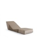 Divano letto convertibile Origami a 1 posto crema lucida - L. 70 cm x L. 100 cm x H. 70 cm