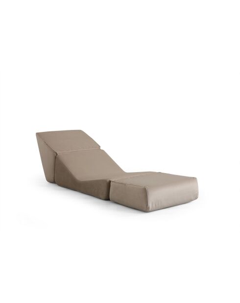 Divano letto convertibile Origami a 1 posto crema lucida - L. 70 cm x L. 100 cm x H. 70 cm