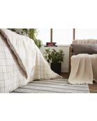Funda nórdica reversible tejida con gasa de algodón teñida Gaïa Match natural