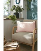 Cuscino rimovibile con bordino in garza di cotone semplice Gaïa rosa chiaro - 40 x 60 cm