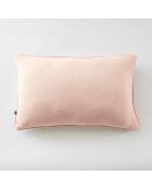 Cuscino rimovibile con bordino in garza di cotone semplice Gaïa rosa chiaro - 40 x 60 cm