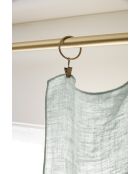 Verstellbarer Vorhang + 8 Clipringe aus gewaschenem Leinen Soline hellblau Soline — 140 x 270 cm