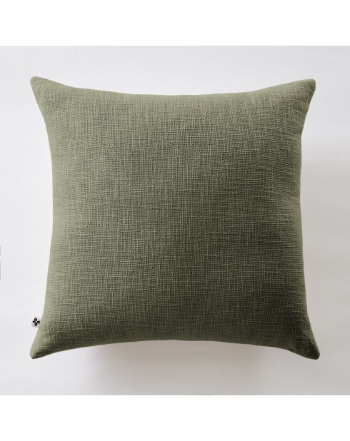 Slub Sistine abnehmbares Kissen, 60 x 60 cm, khakifarben