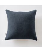 Cojín extraíble Slub Sistine azul oscuro - 45 x 45 cm