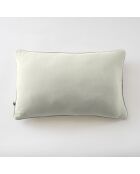 Coussin déhoussable avec passepoil gaze de coton unie Gaïa vert clair - 40 x 60 cm