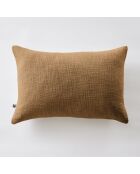 Slub Sistine, abnehmbares Kissen, 40 x 60 cm, braun