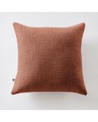 Coussin déhoussable Slub Sixtine orange - 45 x 45 cm