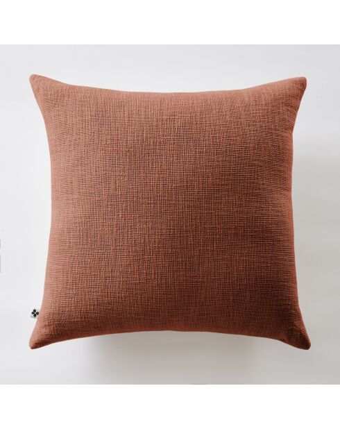 Cojín extraíble Slub Sistine naranja - 60 x 60 cm