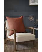 Coussin déhoussable Slub Sixtine orange - 60 x 60 cm