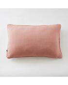 Abnehmbares Kissen mit schlichter Paspelierung aus Baumwollgaze Gaïa pink - 40 x 60 cm