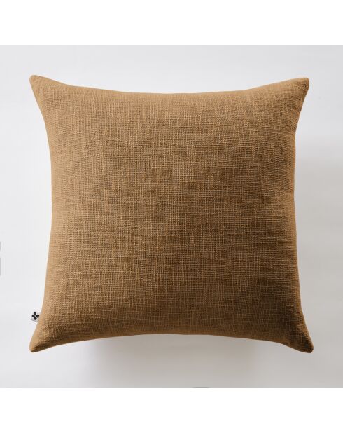 Slub Sistine, abnehmbares Kissen, 60 x 60 cm, braun