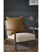 Slub Sistine, abnehmbares Kissen, 60 x 60 cm, braun