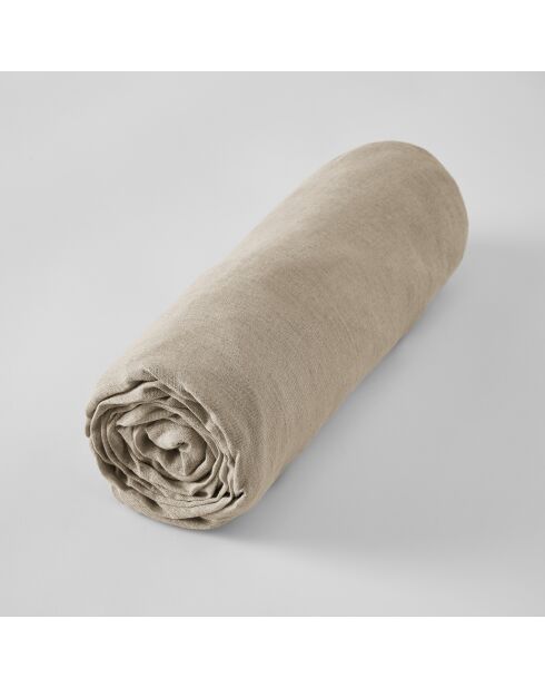 Soline linnen hoeslaken met gewassen linnen