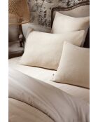 Taie d'oreiller nid d'abeille uni Alma naturel
